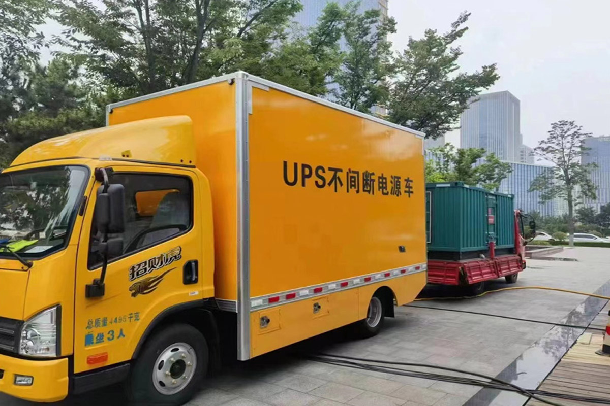 广宁发电机租赁施工现场